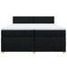 Pat box spring cu saltea, negru, 200x200 cm, textil - WALTI WALTI