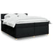 Pat box spring cu saltea, negru, 200x200 cm, textil - WALTI WALTI