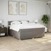 Pat box spring cu saltea, gri taupe, 200x200 cm, textil - WALTI WALTI