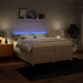 Pat box spring cu saltea, crem, 200x200 cm, textil - WALTI WALTI