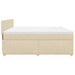 Pat box spring cu saltea, crem, 200x200 cm, textil - WALTI WALTI