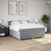 Pat box spring cu saltea, gri deschis, 200x200 cm, textil - WALTI WALTI