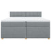 Pat box spring cu saltea, gri deschis, 200x200 cm, textil - WALTI WALTI