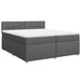Pat box spring cu saltea, gri închis, 200x200 cm, textil - WALTI WALTI