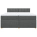 Pat box spring cu saltea, gri închis, 200x200 cm, textil - WALTI WALTI