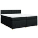 Pat box spring cu saltea, negru, 200x200 cm, textil - WALTI WALTI