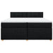 Pat box spring cu saltea, negru, 200x200 cm, textil - WALTI WALTI