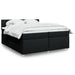Pat box spring cu saltea, negru, 200x200 cm, textil - WALTI WALTI