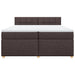 Pat box spring cu saltea, maro închis, 200x200 cm, textil - WALTI WALTI