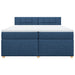 Pat box spring cu saltea, albastru, 200x200 cm, textil - WALTI WALTI