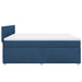 Pat box spring cu saltea, albastru, 200x200 cm, textil - WALTI WALTI