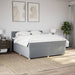 Pat box spring cu saltea, gri deschis, 200x200 cm, textil - WALTI WALTI