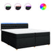 Pat box spring cu saltea, negru, 200x200 cm, textil - WALTI WALTI