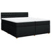 Pat box spring cu saltea, negru, 200x200 cm, textil - WALTI WALTI