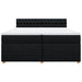 Pat box spring cu saltea, negru, 200x200 cm, textil - WALTI WALTI