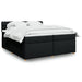 Pat box spring cu saltea, negru, 200x200 cm, textil - WALTI WALTI