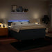 Pat box spring cu saltea, albastru, 200x200 cm, textil - WALTI WALTI