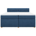 Pat box spring cu saltea, albastru, 200x200 cm, textil - WALTI WALTI