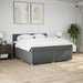 Pat box spring cu saltea, gri închis, 200x200 cm, textil - WALTI WALTI