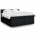 Pat box spring cu saltea, negru, 200x200 cm, textil - WALTI WALTI