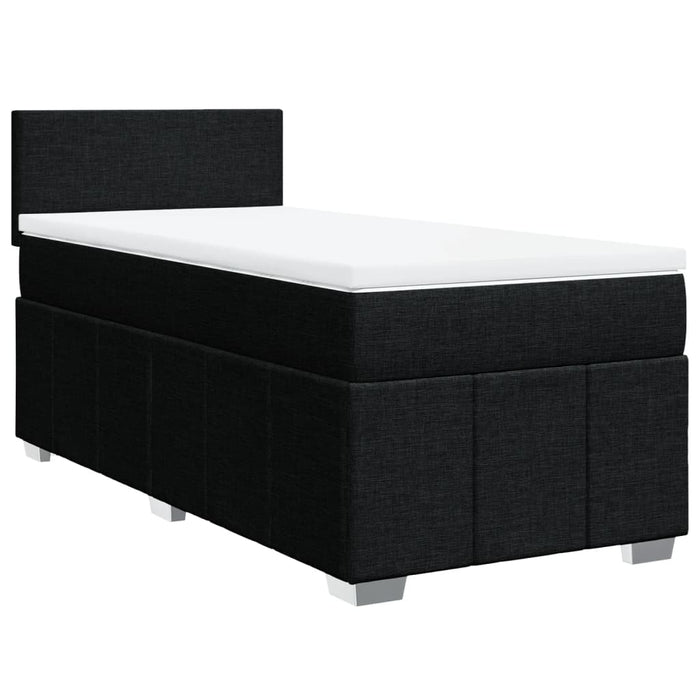Pat box spring cu saltea, negru, 80x200 cm, textil - WALTI WALTI
