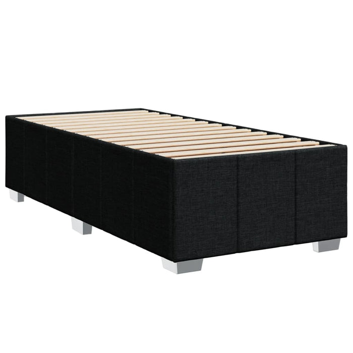 Pat box spring cu saltea, negru, 80x200 cm, textil - WALTI WALTI