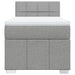 Pat continental cu saltea, gri deschis, 80x200 cm, textil - WALTI WALTI