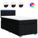 Pat box spring cu saltea, negru, 80x200 cm, textil - WALTI WALTI