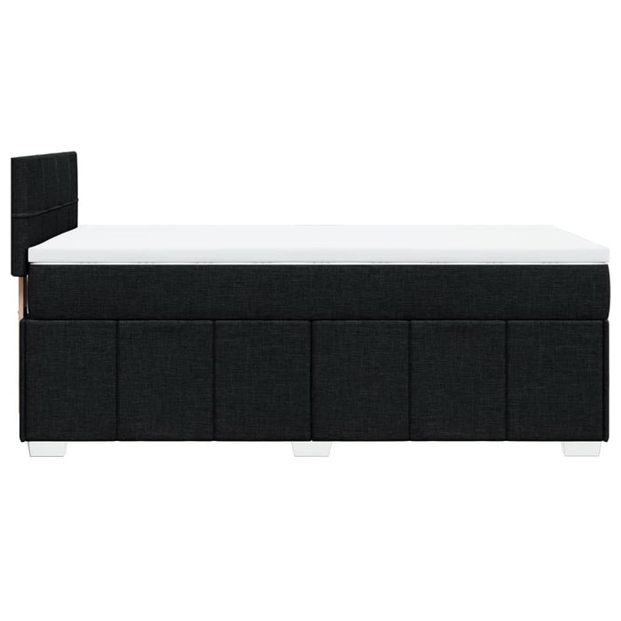 Pat box spring cu saltea, negru, 80x200 cm, textil - WALTI WALTI