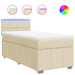 Pat box spring cu saltea, crem, 80x200 cm, textil - WALTI WALTI