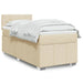 Pat box spring cu saltea, crem, 80x200 cm, textil - WALTI WALTI