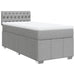 Pat continental cu saltea, gri deschis, 80x200 cm, textil - WALTI WALTI