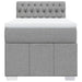 Pat continental cu saltea, gri deschis, 80x200 cm, textil - WALTI WALTI