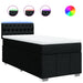 Pat box spring cu saltea, negru, 80x200 cm, textil - WALTI WALTI