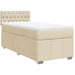 Pat box spring cu saltea, crem, 80x200 cm, textil - WALTI WALTI