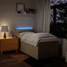 Pat box spring cu saltea, crem, 80x200 cm, textil - WALTI WALTI