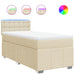 Pat box spring cu saltea, crem, 80x200 cm, textil - WALTI WALTI