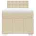 Pat box spring cu saltea, crem, 80x200 cm, textil - WALTI WALTI