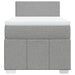 Pat box spring cu saltea, gri deschis, 90x190 cm, textil - WALTI WALTI