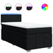 Pat box spring cu saltea, negru, 90x190 cm, textil - WALTI WALTI