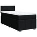 Pat box spring cu saltea, negru, 90x190 cm, textil - WALTI WALTI