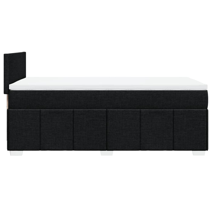Pat box spring cu saltea, negru, 90x190 cm, textil - WALTI WALTI