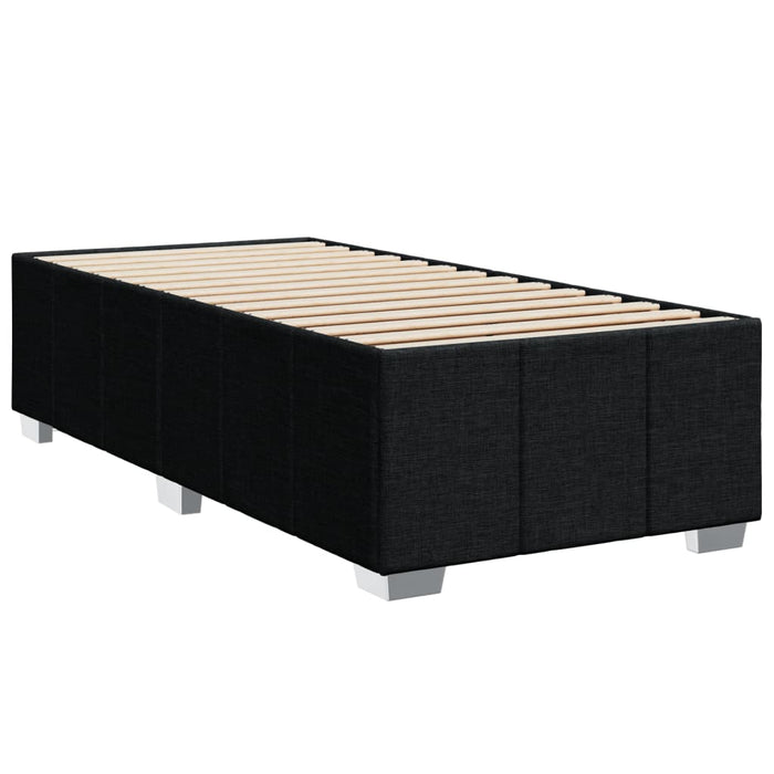 Pat box spring cu saltea, negru, 90x190 cm, textil - WALTI WALTI