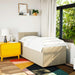 Pat box spring cu saltea, crem, 90x190 cm, textil - WALTI WALTI