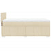 Pat box spring cu saltea, crem, 90x190 cm, textil - WALTI WALTI