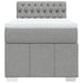 Pat box spring cu saltea, gri deschis, 90x190 cm, textil - WALTI WALTI