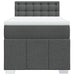 Pat box spring cu saltea, gri închis, 90x190 cm, textil - WALTI WALTI