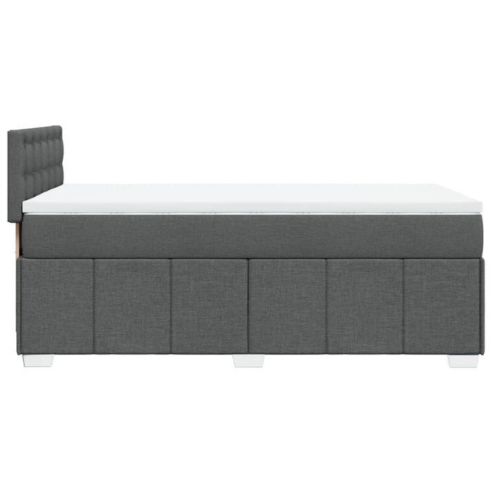 Pat box spring cu saltea, gri închis, 90x190 cm, textil - WALTI WALTI