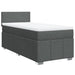 Pat box spring cu saltea, gri închis, 90x200 cm, textil - WALTI WALTI
