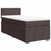 Pat box spring cu saltea, maro închis, 90x200 cm, textil - WALTI WALTI
